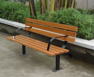 3 Seater Wooden Bench with Arm Rest