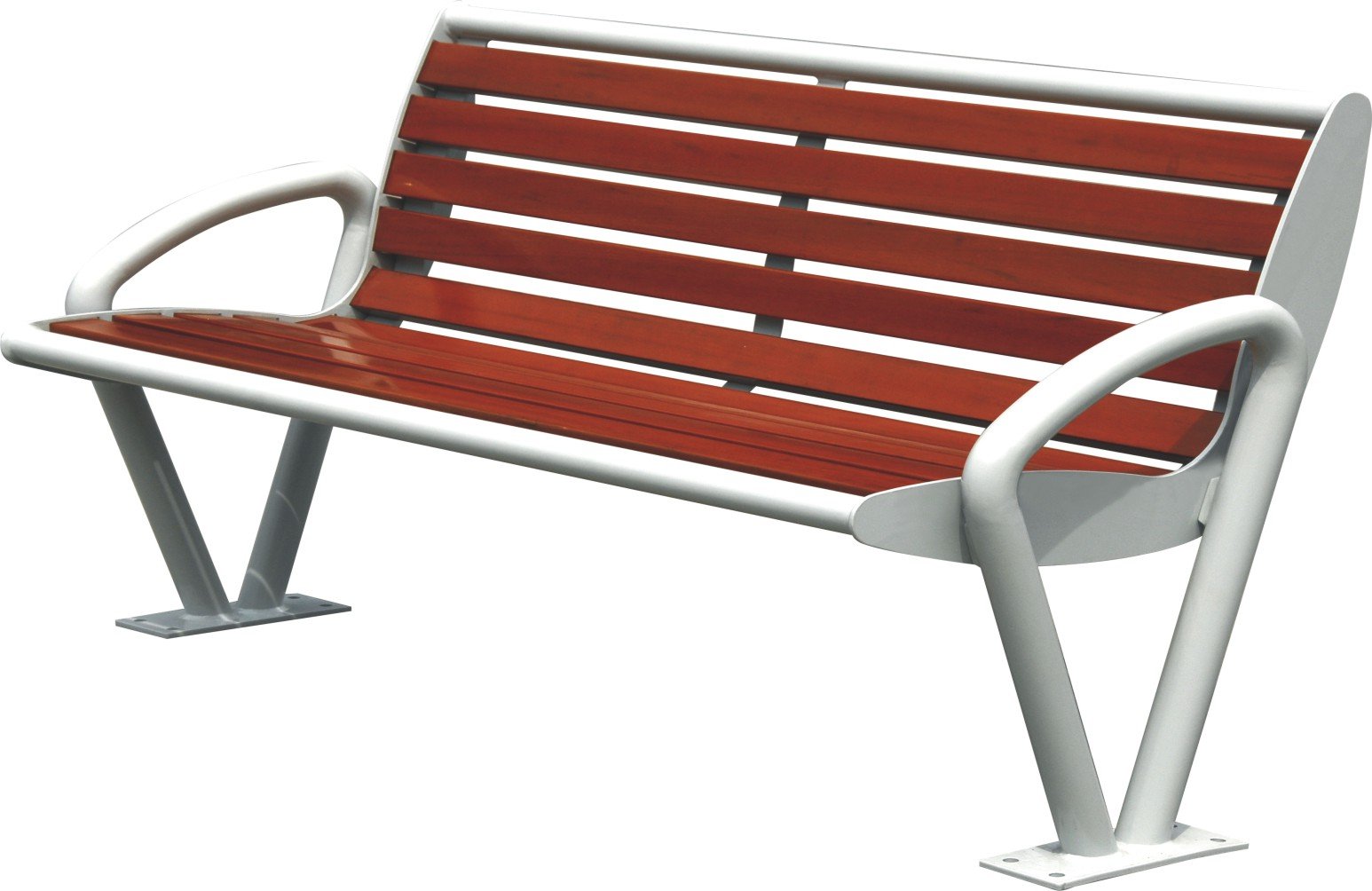 Deluxe Wooden Bench with Metal Body