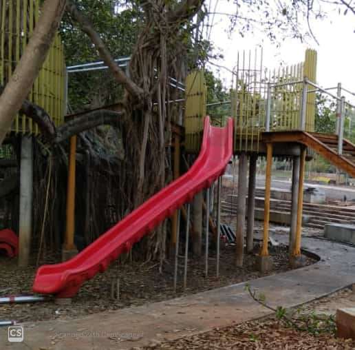 Tree house custom made Roto slide