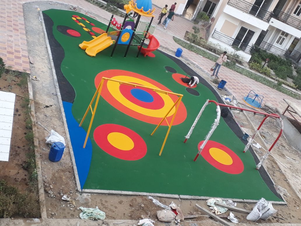 Green Patterned Rubber Flooring