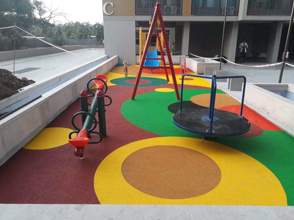 Rectangular layout with circles